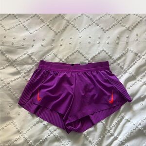 Nike Women's Aeroswift Purple Athletic Shorts